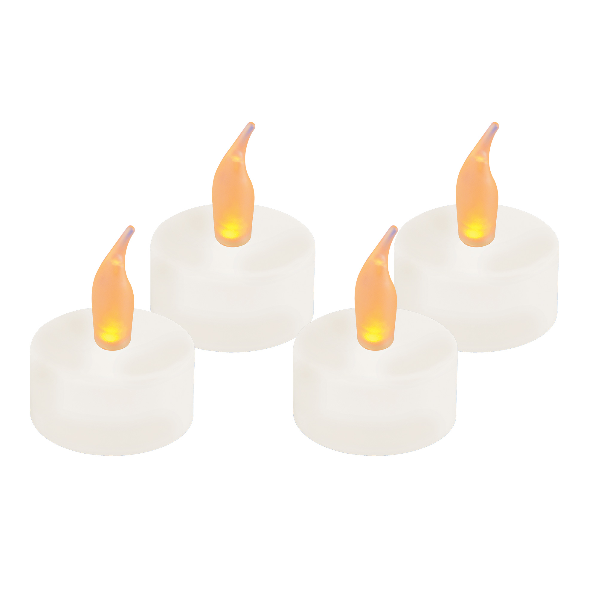 Фигура светодиодная Свеча-таблетка на батарейках CR2032 (в/к) в составе набора из 4 штук 1 светодиод Теплый белый свет ULD-F070 WARM WHITE TEACANDLE SET4 TM Uniel