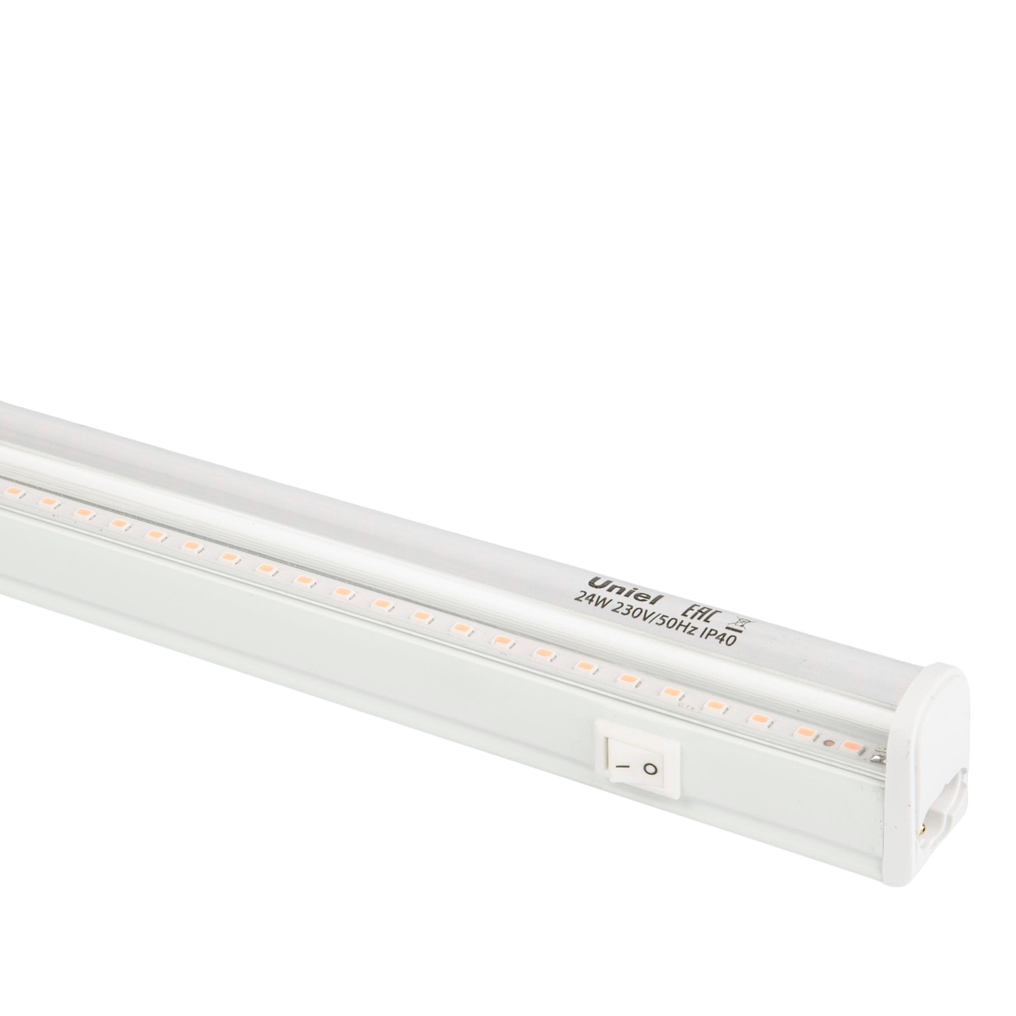 Светильник ULI-P13-24W/SPLE IP40 WHITE для растений светодиодный линейный 872мм выкл на корпусе алюминий спектр для фотосинтеза