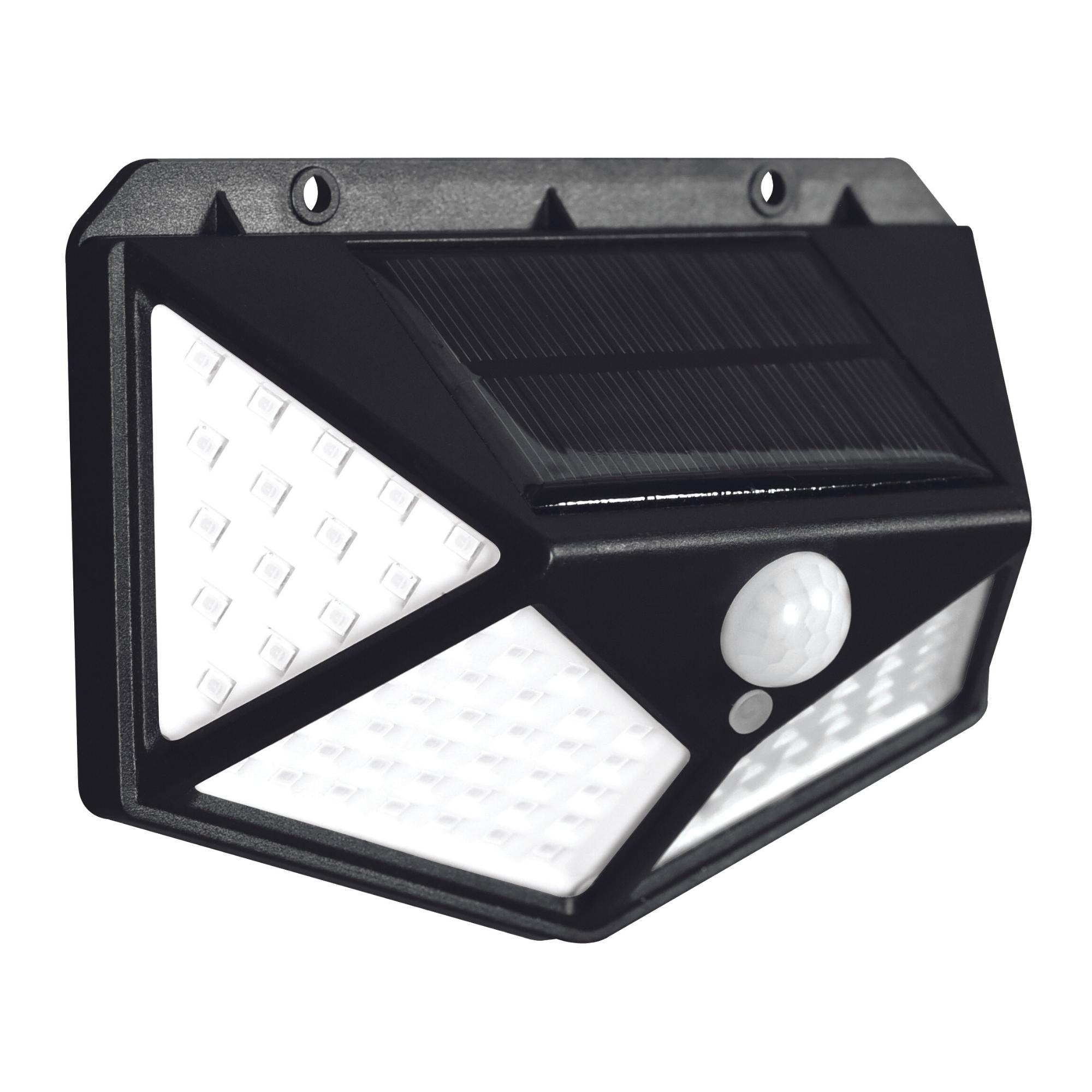 Светильник садовый на солнечной батарее с датчиком движения 100 светодиодов 1х18650 Li-Io аккумулятор в/кUSL-F-167/PT100 SENSOR IP44