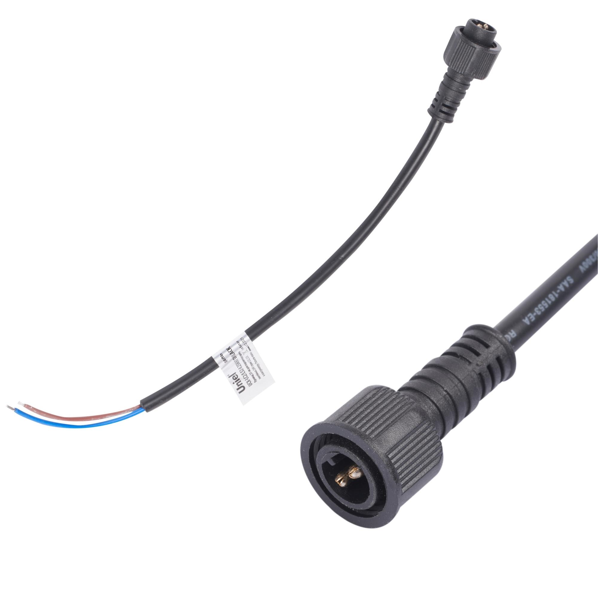 "Провод, 25см, для подключения линейных прожекторов 24V серии L52, L53 к блоку питания. Разъем ""папа"" UCX-LD2/L52-0.25M/M7 DC24V BLACK "