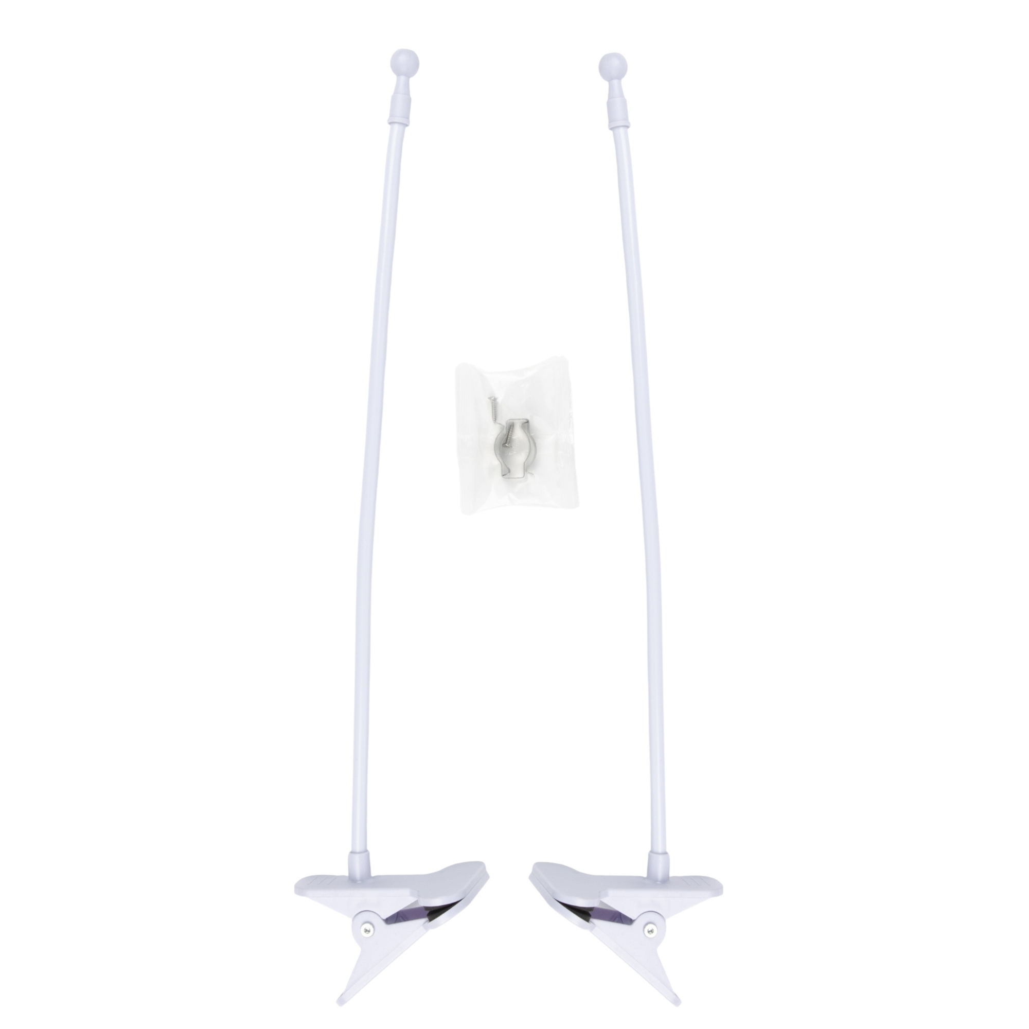 Подставка для светильника ULI-P на прищепке UFP-M02C-450 WHITE POLYBAG SET2 длина трубки 450мм, набор из 2шт. Белая. ТM ФитоЛето