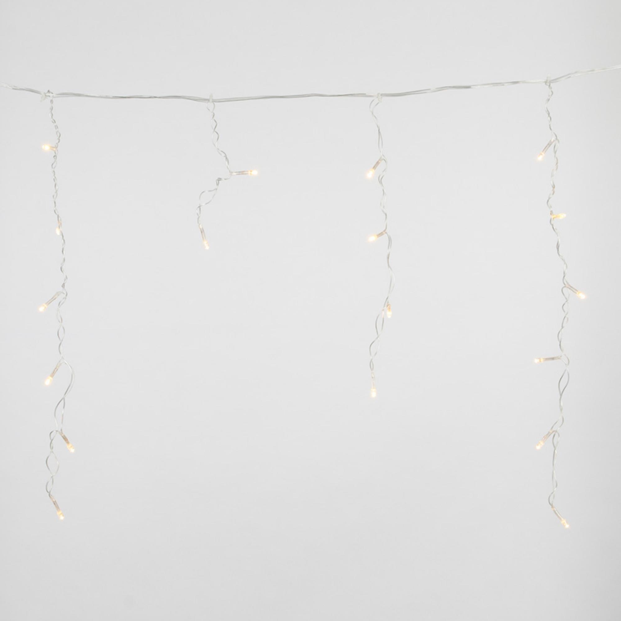 Бахрома светодиодная 2 м 48 светодиодов теплый прозрачный провод ULD-B2005-048/DTA WARM WHITE IP20