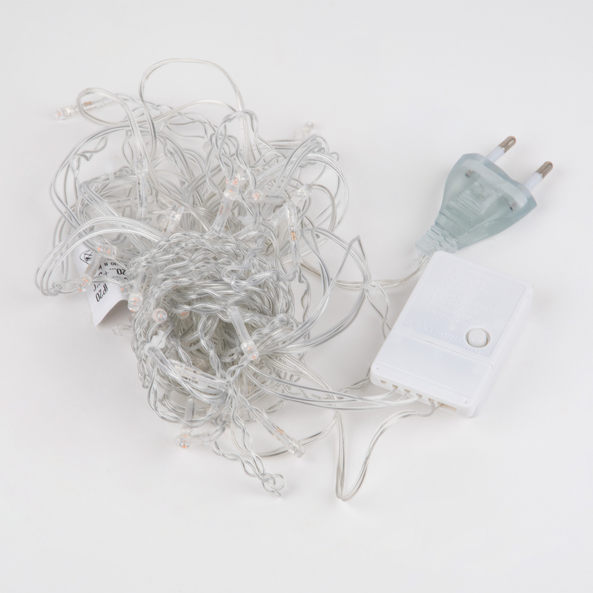 Бахрома светодиодная 2 м 48 светодиодов розовый свет прозрачный провод ULD-B2005-048/DTA PINK IP20