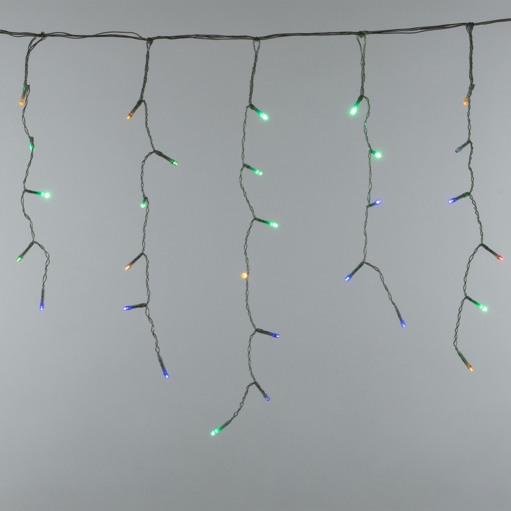 Бахрома светодиодная с эффектом мерцания 10м Соединяемая 480 светодиодов Разноцветный свет Провод прозрачный ULD-B10005-480/TTK MULTI IP44