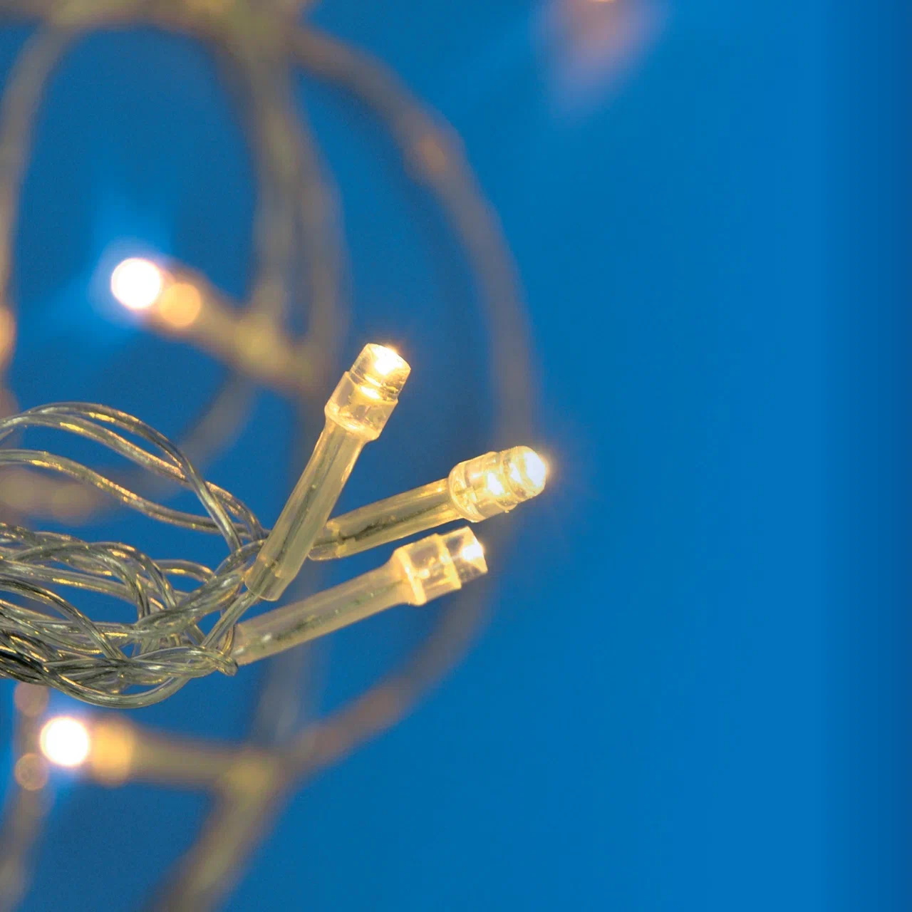 Бахрома светодиодная с эффектом мерцания 12м соединяемая 195 светодиодов теплый белый свет прозрачный провод ULD-B12006-195/TTK WARM WHITE IP44