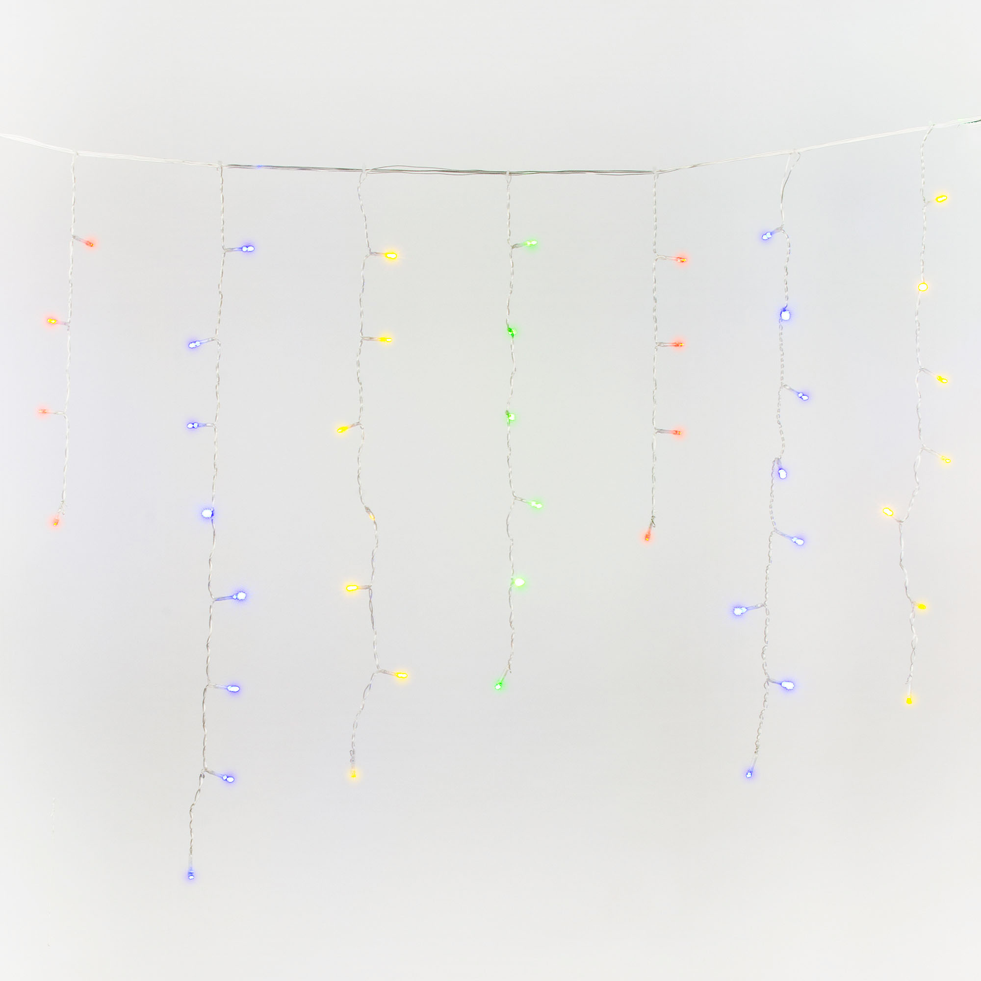 Бахрома светодиодная со статическим свечением 6м соединяемая 200 светодиодов разноцветный свет прозрачный провод ULD-B6007-200/STK MULTI IP44