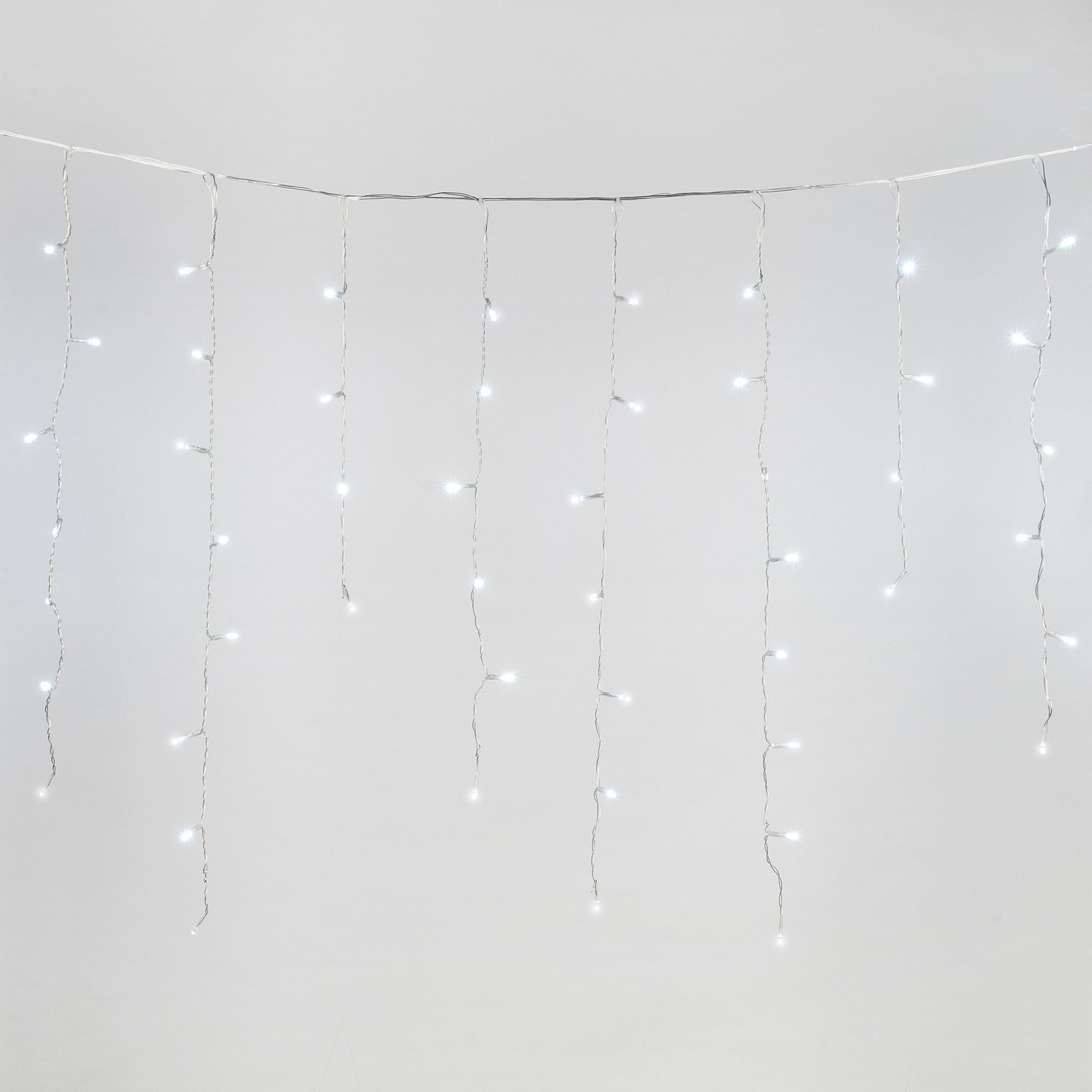 Бахрома светодиодная со статическим свечением 6м соединяемая 200 светодиодов прозрачный провод ULD-B6007-200/STK WHITE IP44