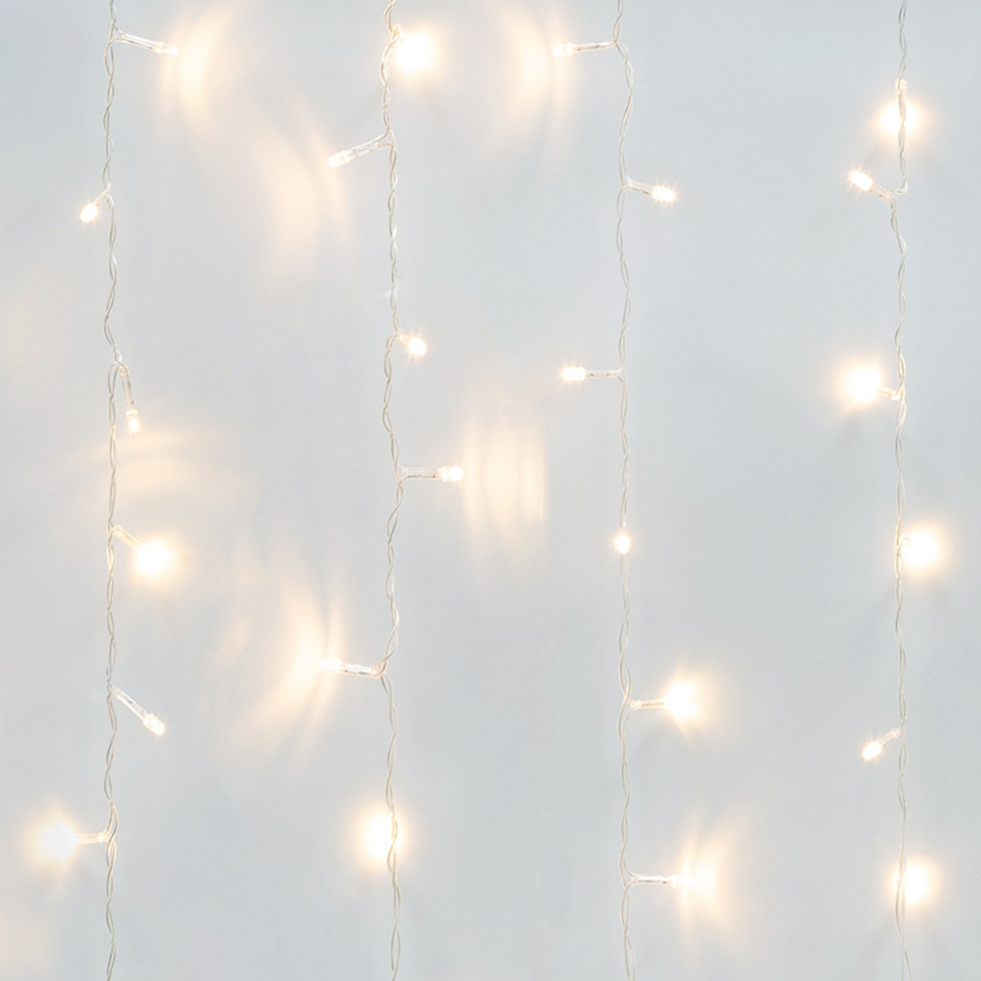 Гирлянда Занавес светодиодный 1,5х1,5 м 100 светодиодов теплый прозрачный провод ULD-C1515-100/DTA WA RM WHITE IP20