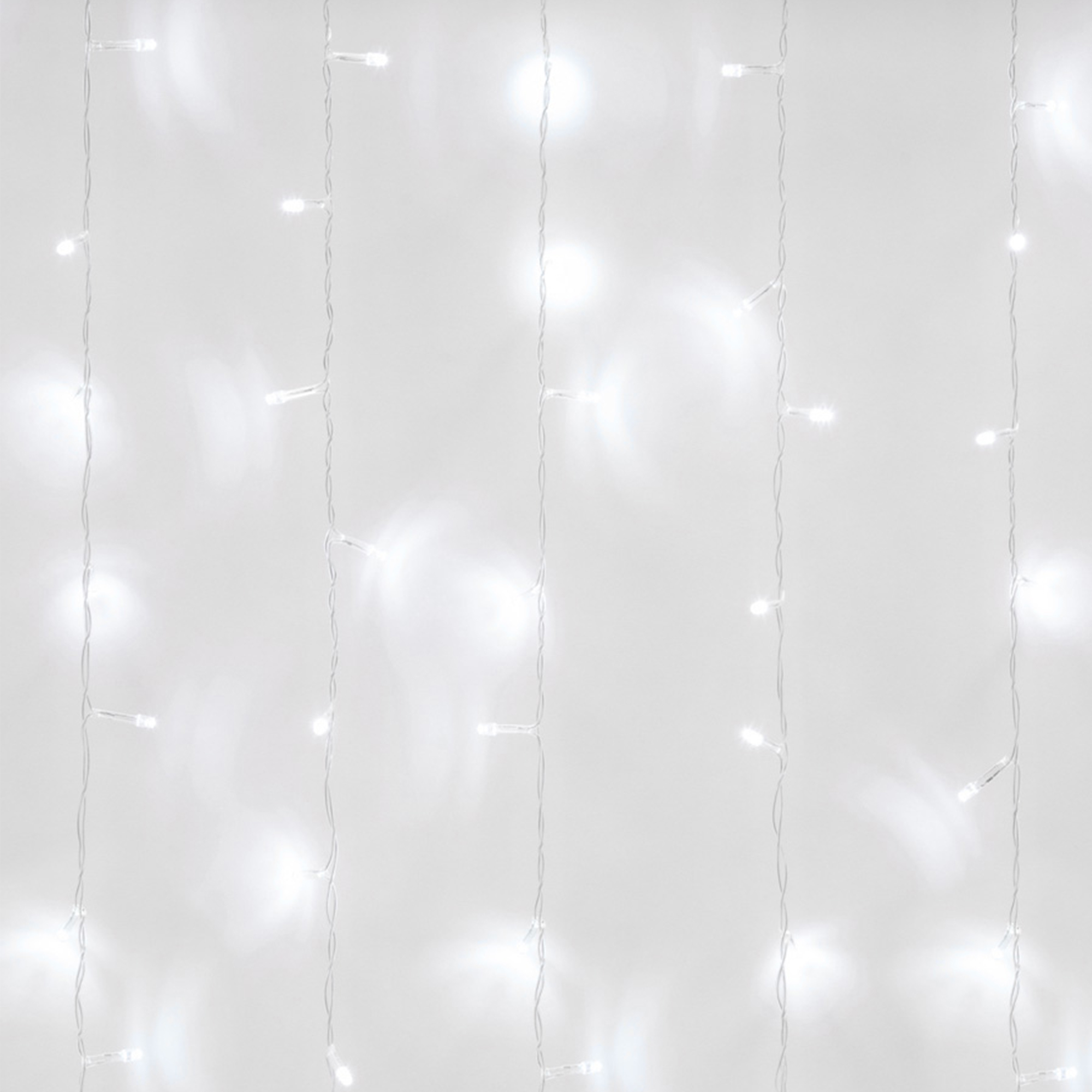 Гирлянда Занавес светодиодный 15х15 м 100 светодиодов прозрачный провод ULD-C1515-100/DTA WHITE IP20