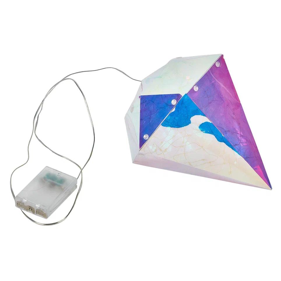 Светильник декоративный Брильянт на батарейках 3АА не в комплекте 100 светодиодов белый свет цвет корпуса радужный ТМ ULD-R507 3АА DIAMOND