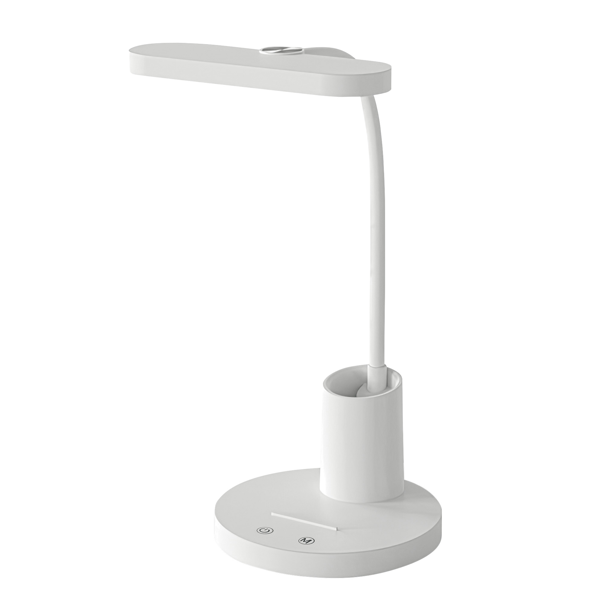 Светильник настольный светодиодный с подставкой под канцелярские принадлежностиUЛм-D603 10W/3000-6000K/DIM WHITE Сенсорный выключатель Диммер белый