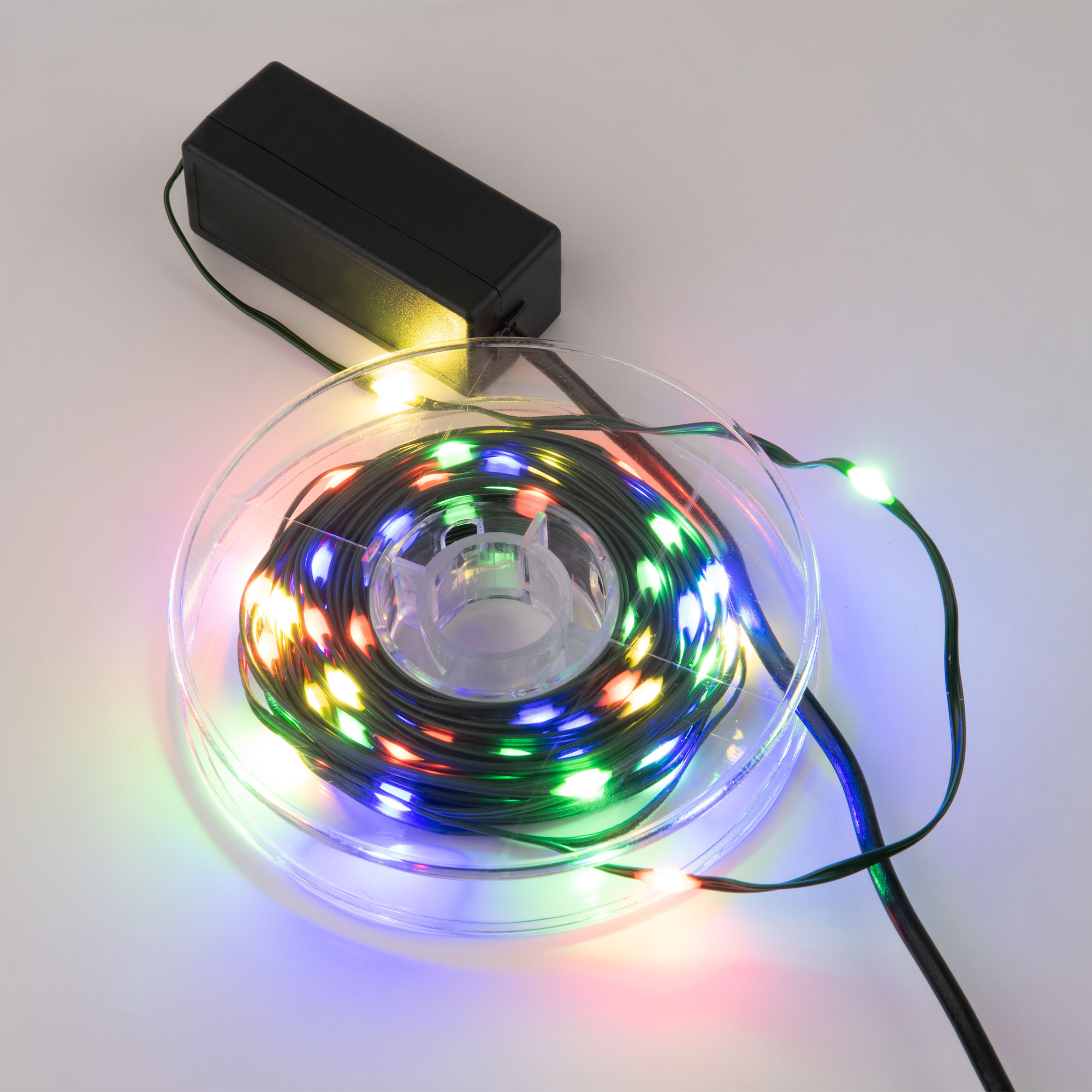 Гирлянда светодиодная Полоса 10 м 100 светодиодов Разноцветный свет зеленый провод ULD-S1000-100/DGA MULTI IP20 DEW BAND ТМ