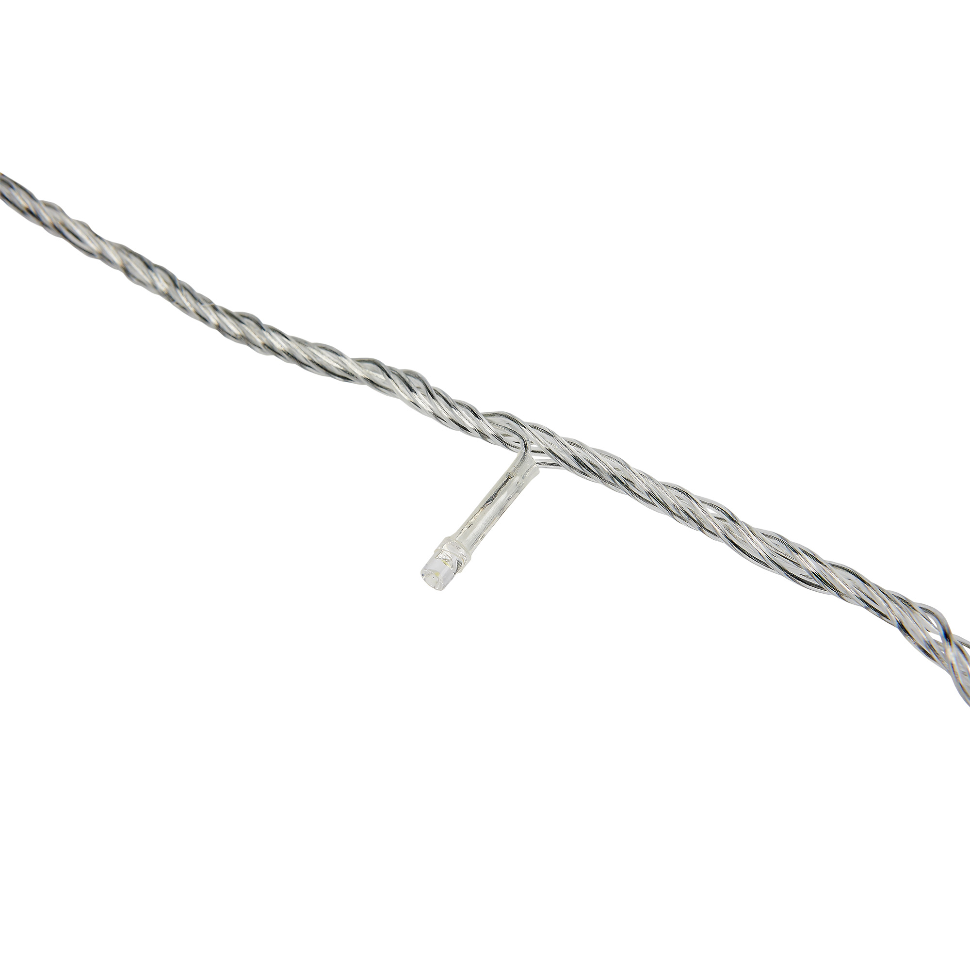 Гирлянда светодиодная 25 м соединяемая 225 светодиодов белый свет прозрачный провод WHITE IP20