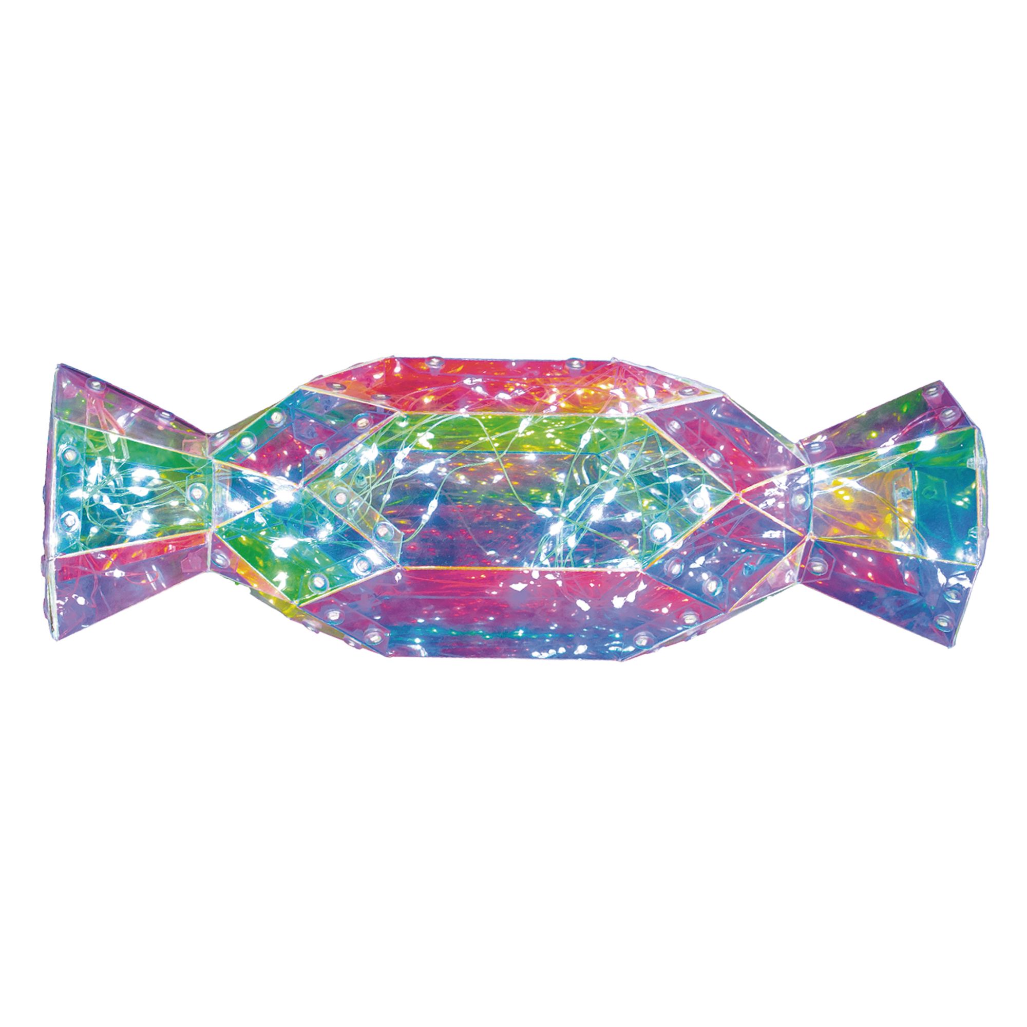 Светильник декоративный Конфета на батарейках 3АА не в комплекте 100 светодиодов белый свет цвет корпуса радужный ТМ ULD-R510 3АА CANDY