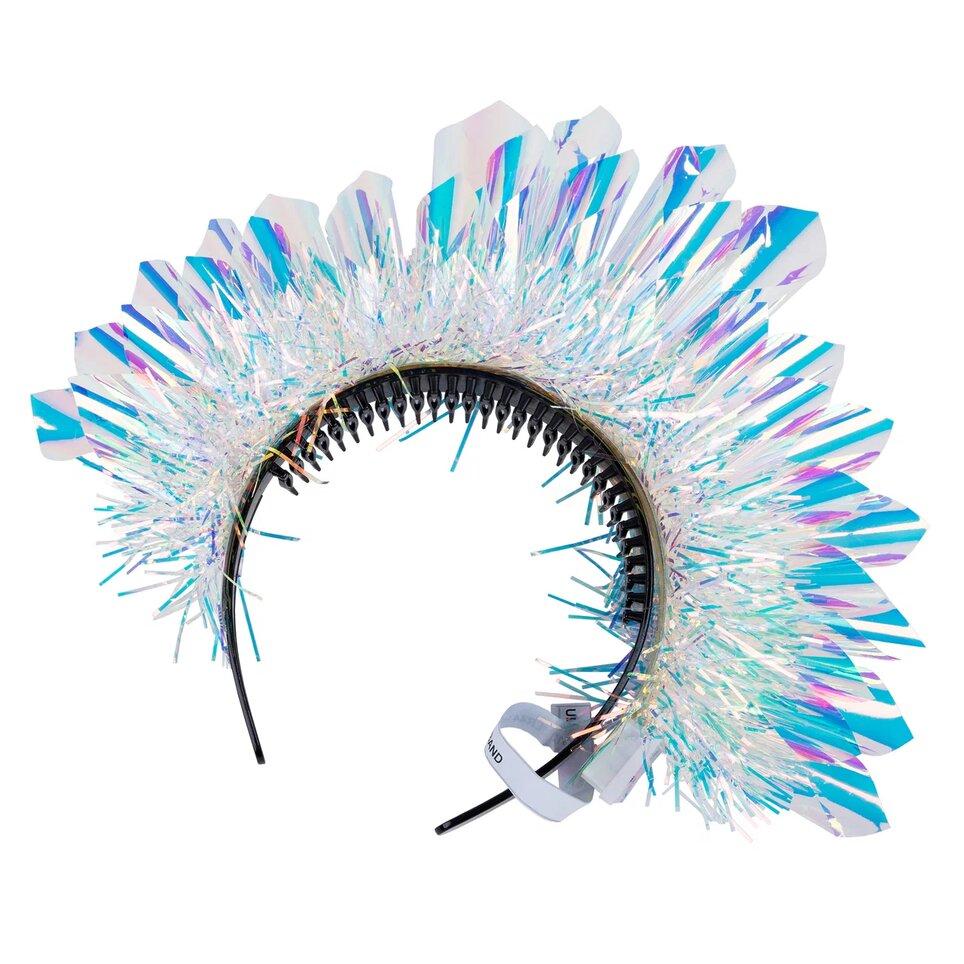 Светильник декоративный Ободок на батарейках 3*LR44 в комплекте 10 светодиодов, белый свет, радужный цвет корпуса, ULD-R513 3LR44 HEADBAND