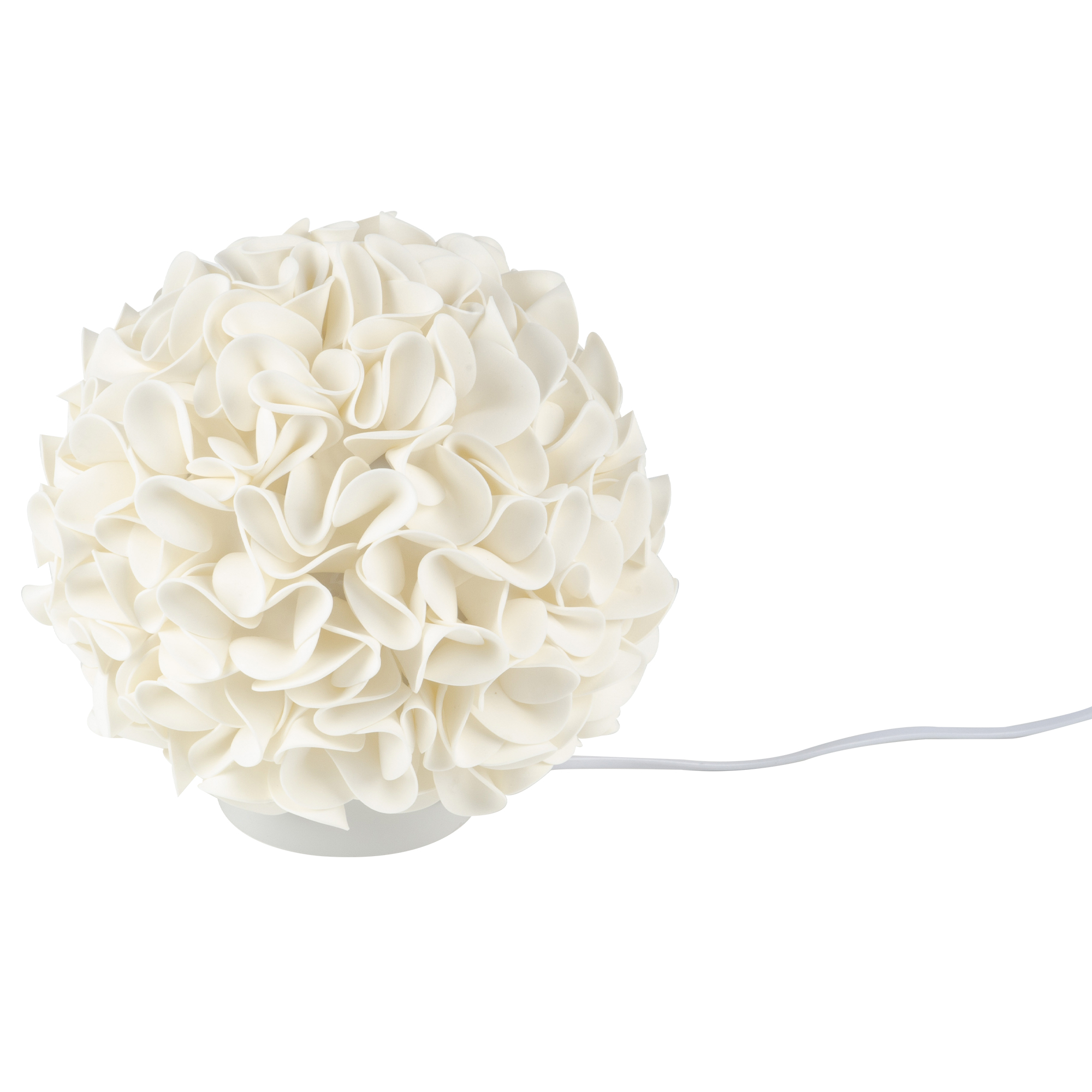 Светильник светодиодный со сменной лампой в комплекте E27 теплый белый свет 3000K Плафон D150мм прозрачный Белое основание TM ULW-R07 T/3000K/150C/A Гортензия Белый