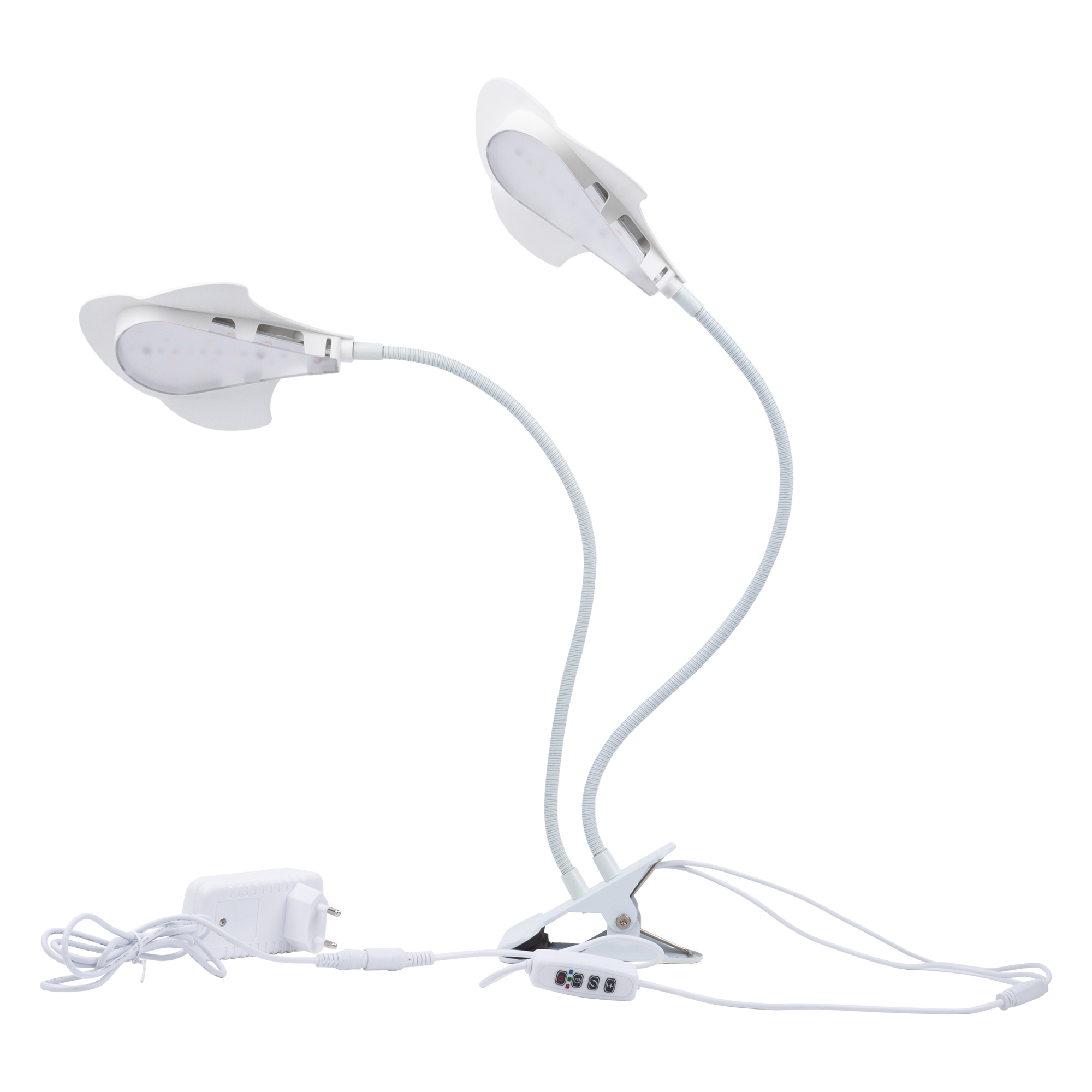 Светильник для растений светодиодный с таймером 15 Вт на прищепке спектр для фотосинтеза ULT-P35M-15W/SPLE/TM IP40 WHITE LEAF