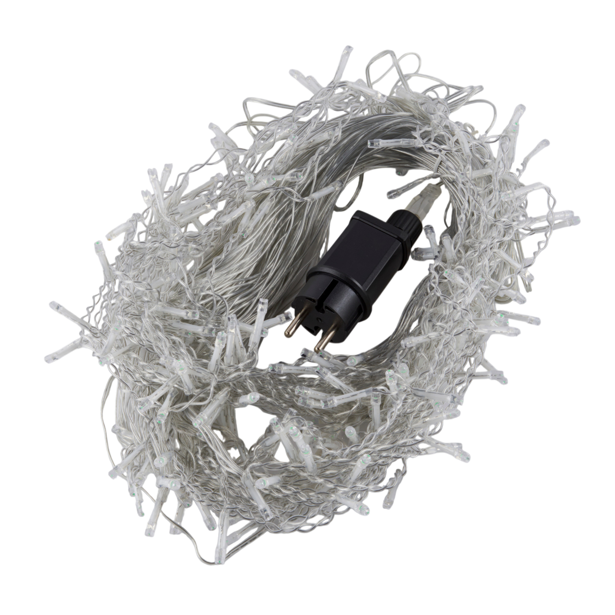 Бахрома светодиодная с эффектом мерцания 12 м соединяемая 195 светодиодов голубой и белый свет прозрачный провод ULD-B12006-195/TTK ICEBLUE-WHITE IP44