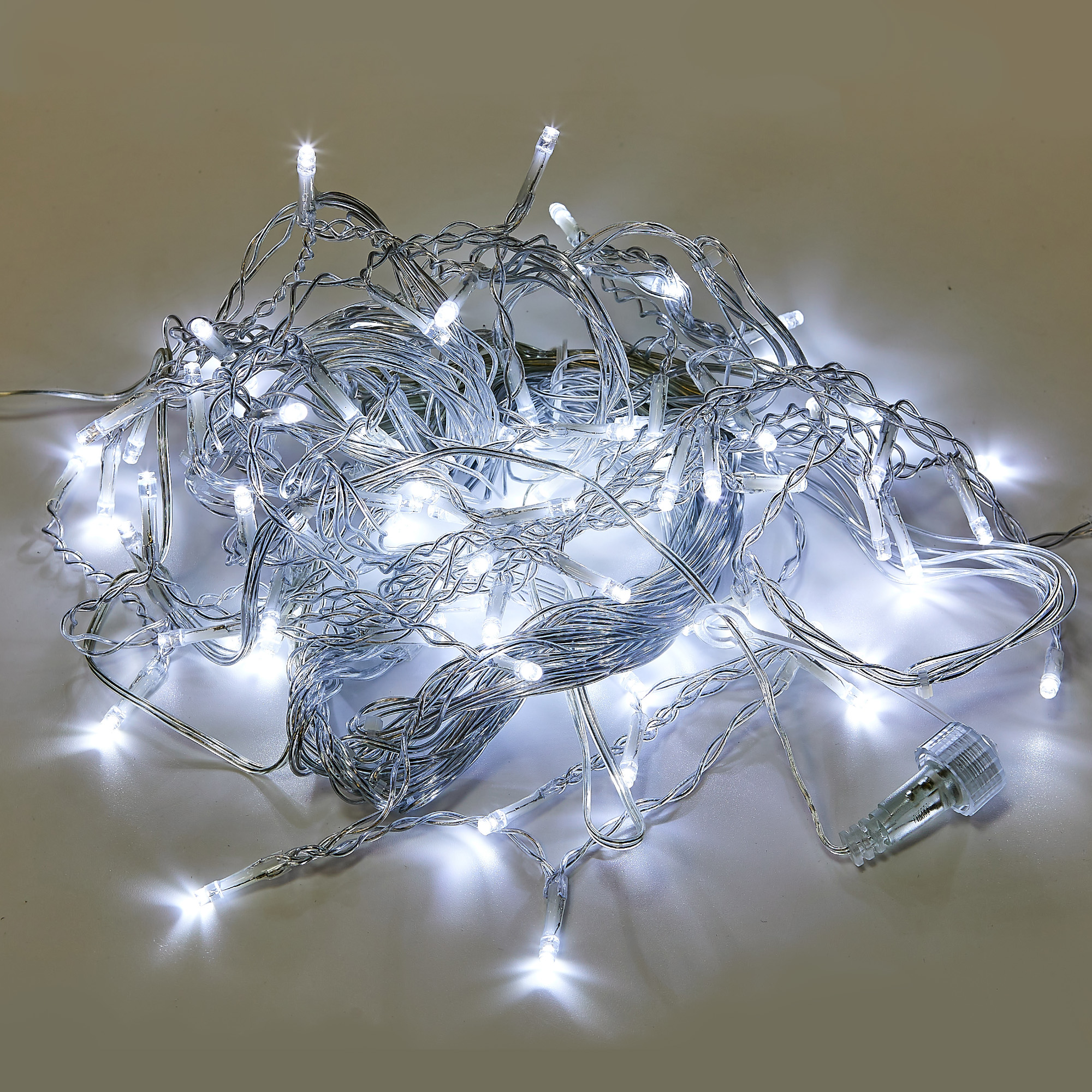 Бахрома светодиодная с эффектом мерцания 50м соединяемая 880 светодиодов белый свет прозрачный провод ULD-B50006-880/TTK WHITE IP44