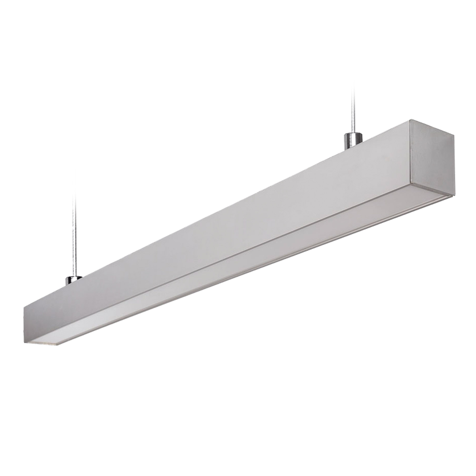 Светильник линейный светодиодный подвесной, (5000 К), 2800 Лм, алюминий, серебро