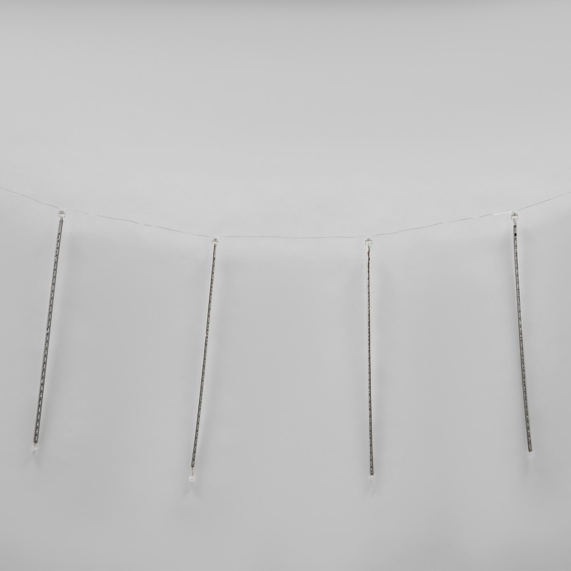 Гирлянда Занавес светодиодный фигурный Падающие звезды соединяемый 2,4х0,3м 8 подвесов 144 светодиода синий свет прозрачный провод ULD-E2403-144/DTK BLUE IP44 METEOR