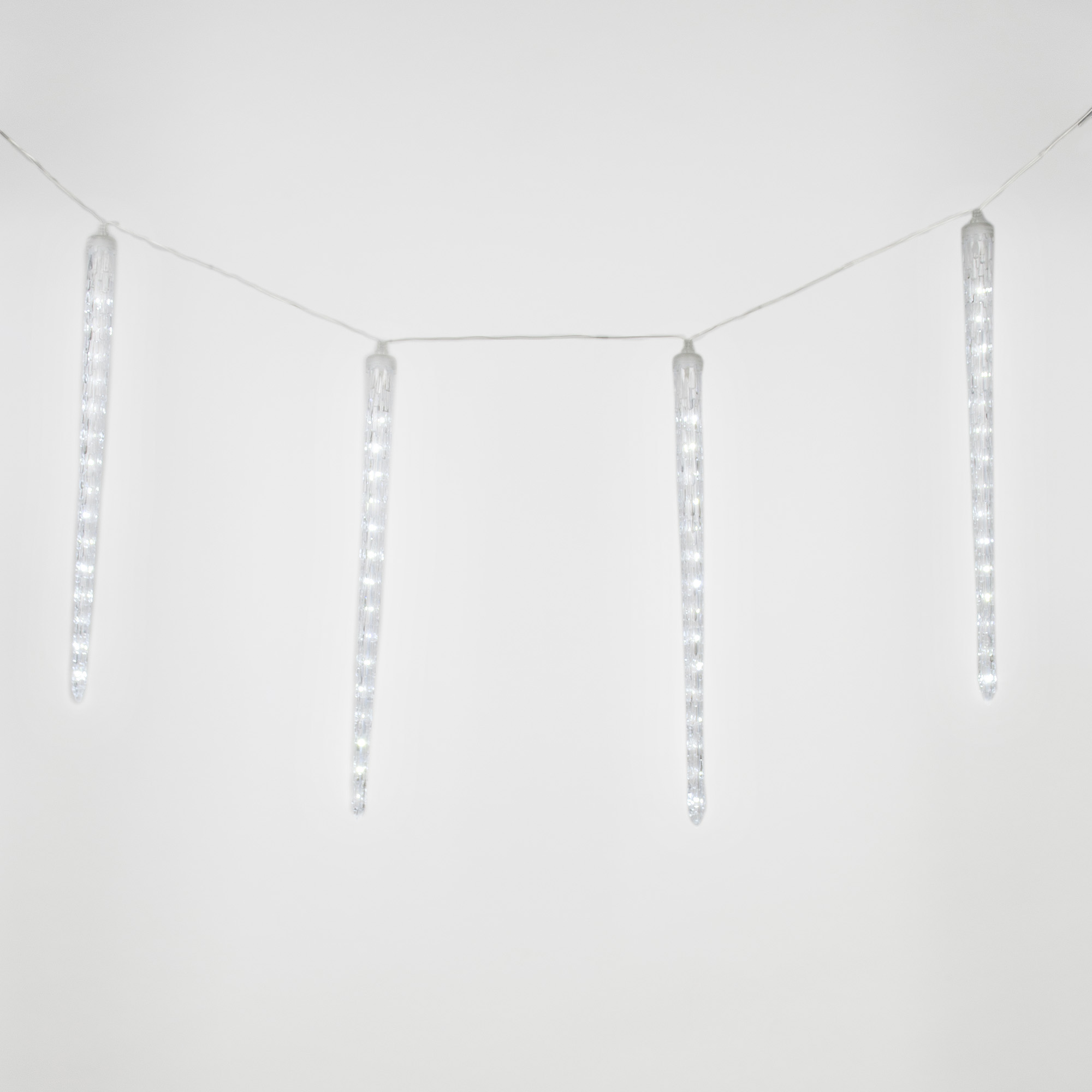 Гирлянда Занавес светодиодный фигурный Сосульки соединяемый 10 подвесов 300 светодиодов Размер 3х0,5м Цвет свечения белый IP44 прозрачный провод Упаковка картон ULD-E3005-300/DTK WHITE IP44 ICICLE