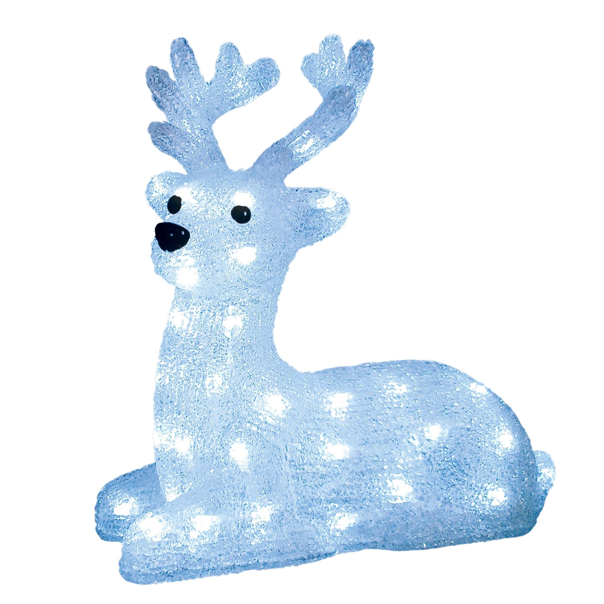 Фигура светодиодная Лежащий оленёнок 50 светодиодов 31x15x33 см белый цвет свечения IP20 ULD-M3133-050/STA WHITE IP20 LYING FAWN