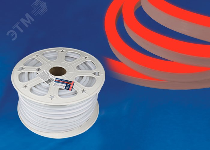 Изображение товара Лента светодиодная гибкая герметичная красная Uniel 50 м IP67