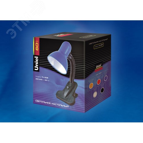 Светильник настольный. Цоколь E27. Цвет черный - фото 3