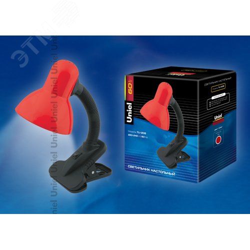 Светильник настольный TLI-206. Цоколь E27. Цвет красный - фото 3