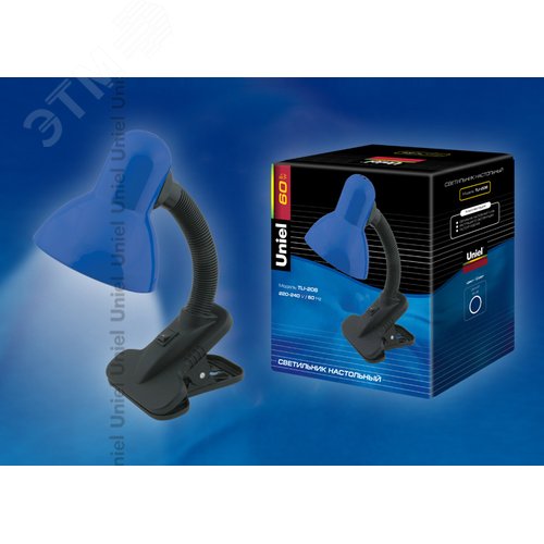 Светильник настольный TLI-206. Цоколь E27. Цвет синий - фото 3