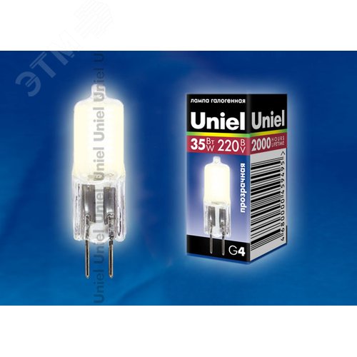 Лампа галогенная JC-220/35/G4 CL Картонная коробка - фото 1