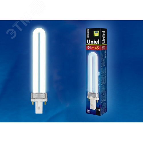 Лампа энергосберегающая КЛЛ 9Вт 4000К G23 ESL-PL-9/4000/G23 картон - фото 3