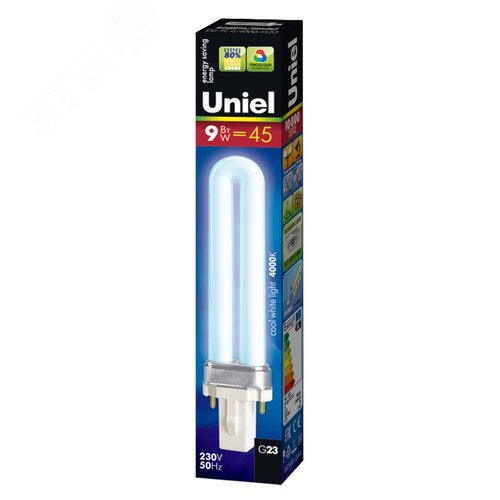 Лампа энергосберегающая КЛЛ 9Вт 4000К G23 ESL-PL-9/4000/G23 картон - фото 2