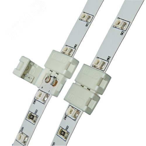 Клемма соединительная UTC-L-2/A20-NNN WHITE 020 POLYBAG для светодиодных лент 2835(3528), 2 контакта. IP20. Белый. 20 штук в пакете - фото 1