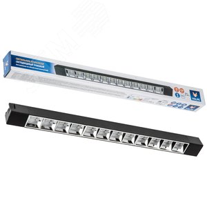 Светильник-прожектор ULB-Q282 30W/4000K BLACKсветодиодный трековый Линейный 2500 Лм (4000К) Корпус черный - фото 1