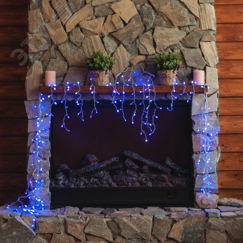 Бахрома светодиодная с контроллером 200 светодиодов 3 м синий IP20 прозрачный провод ULD-B3010-200/DTA BLUE IP20 - фото 8