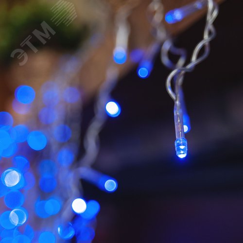 Бахрома светодиодная с контроллером 200 светодиодов 3 м синий IP20 прозрачный провод ULD-B3010-200/DTA BLUE IP20 - фото 11