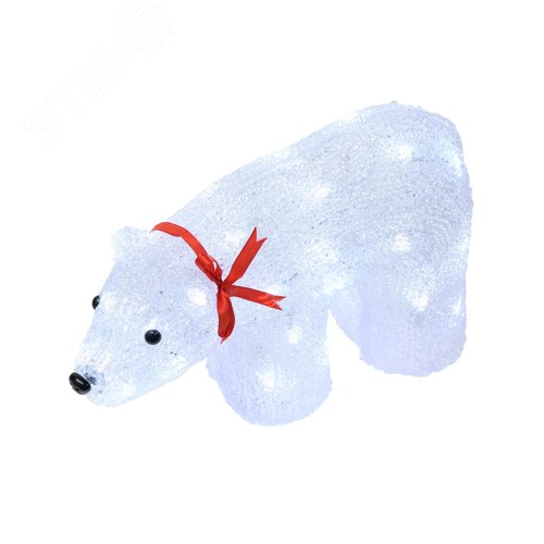 Фигура светодиодная Белый медведь 40 светодиодов 34x12x23 см белый IP20 ULD-M3423-040/STA WHITE IP20 WHITE BEAR - фото 2