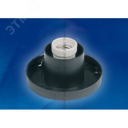 Основание для садово-парковых светильников, тип соединения с рассеивателем - посадочный, встроенный патрон E27, материал - пластик, цвет черный, упаковка - картон, UFP-А02BE BLACK - фото 3