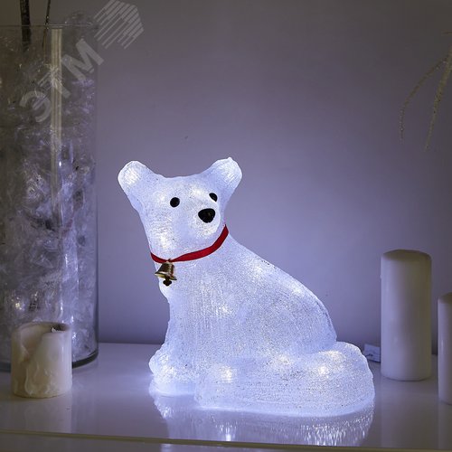 Фигура светодиодная Лисенок 32 светодиода 32,5x22x25 см белый цвет свечения IP20 ULD-M3225-032/STA WHITE IP20 FOX - фото 10