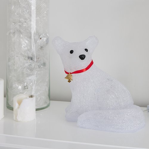 Фигура светодиодная Лисенок 32 светодиода 32,5x22x25 см белый цвет свечения IP20 ULD-M3225-032/STA WHITE IP20 FOX - фото 11