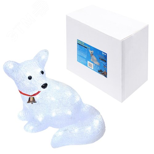 Фигура светодиодная Лисенок 32 светодиода 32,5x22x25 см белый цвет свечения IP20 ULD-M3225-032/STA WHITE IP20 FOX - фото 4