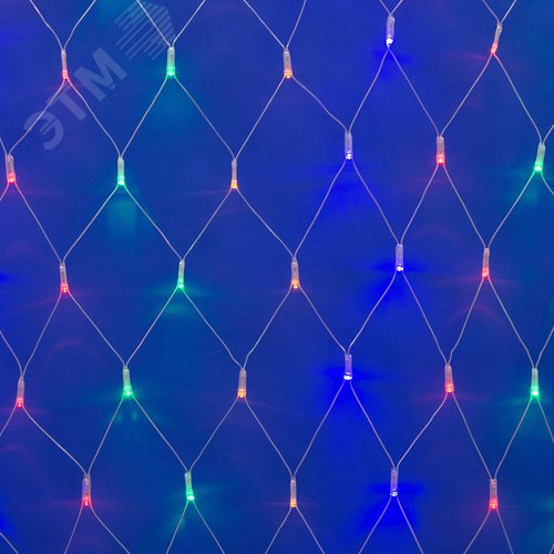 Сетка светодиодная с контроллером 240 светодиодов 2.5х2 м разноцветная IP20 прозрачный провод ULD-N2520-240/DTA MULTI IP20 - фото 2