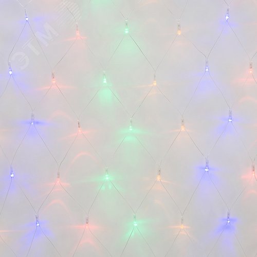 Сетка светодиодная с контроллером 240 светодиодов 2.5х2 м разноцветная IP20 прозрачный провод ULD-N2520-240/DTA MULTI IP20 - фото 3