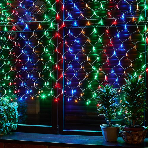 Сетка светодиодная с контроллером 240 светодиодов 2.5х2 м разноцветная IP20 прозрачный провод ULD-N2520-240/DTA MULTI IP20 - фото 6