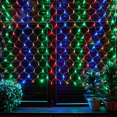 Сетка светодиодная с контроллером 240 светодиодов 2.5х2 м разноцветная IP20 прозрачный провод ULD-N2520-240/DTA MULTI IP20 - фото 7