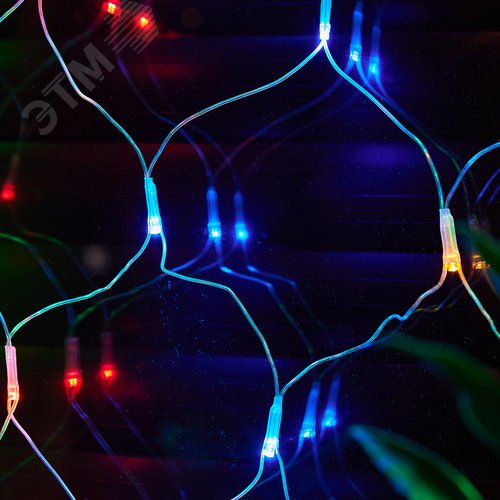 Сетка светодиодная с контроллером 240 светодиодов 2.5х2 м разноцветная IP20 прозрачный провод ULD-N2520-240/DTA MULTI IP20 - фото 9