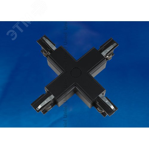 Соединитель для шинопроводов Х-образный черный UBX-A41 BLACK 1 POLYBAG - фото 2
