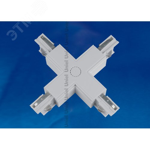 Соединитель для шинопроводов Х-образный серебряный UBX-A41 SILVER 1 POLYBAG - фото 2